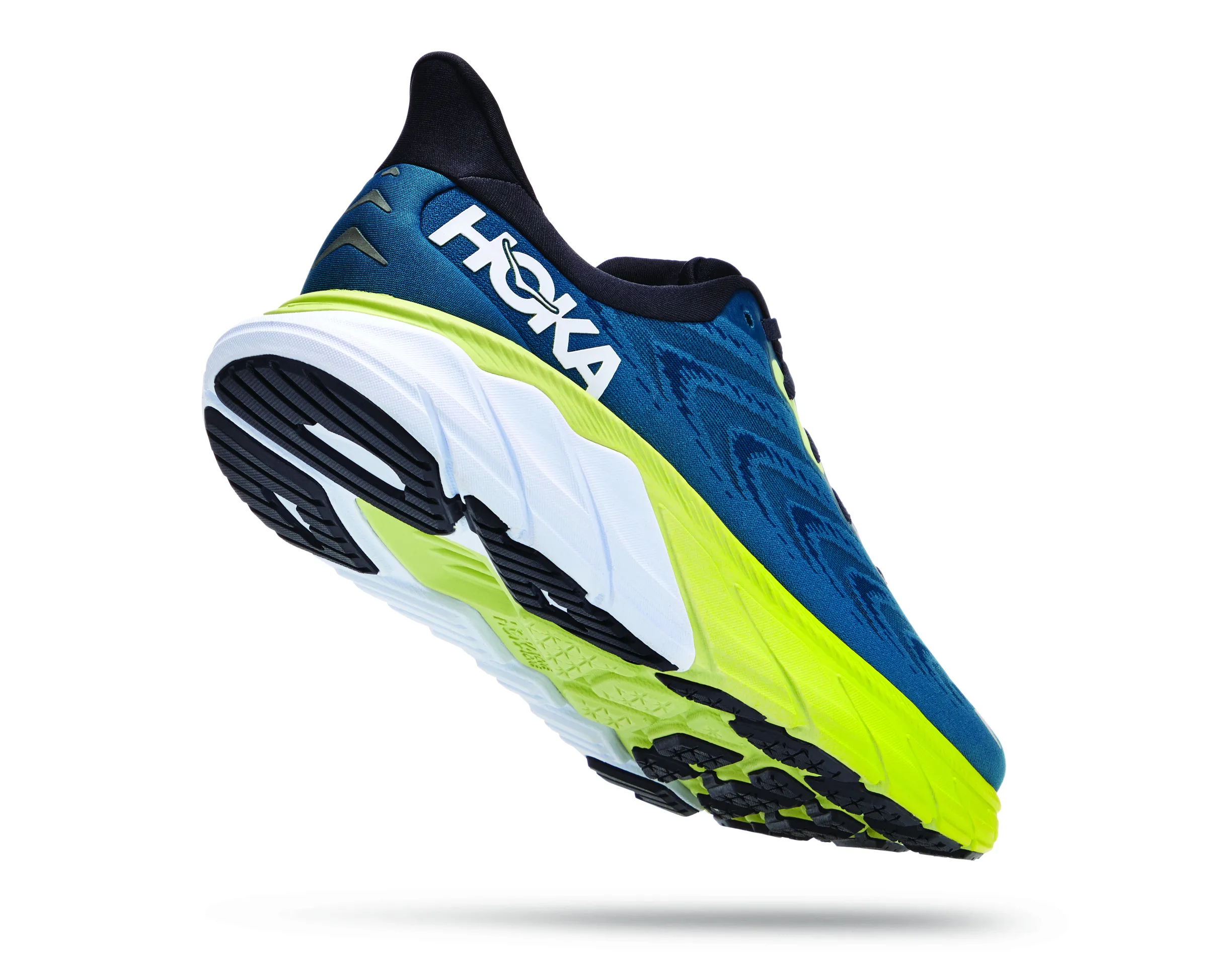 Hoka Mens Arahi 6 Lightweight Support Sneaker **Wide Width**- Blue Graphite/Blue Coral