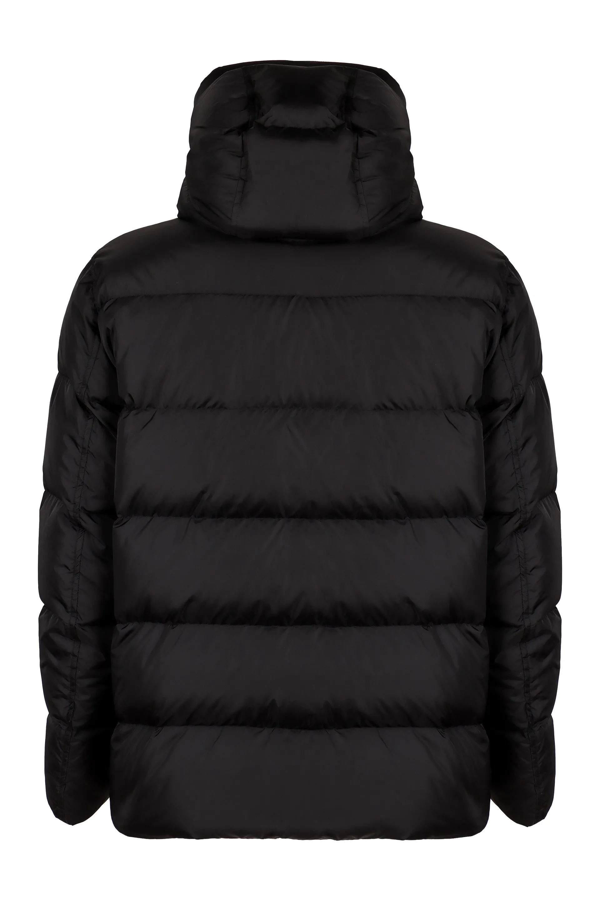 HOODED NYLON DOWN JACKET