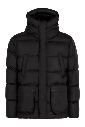 HOODED NYLON DOWN JACKET