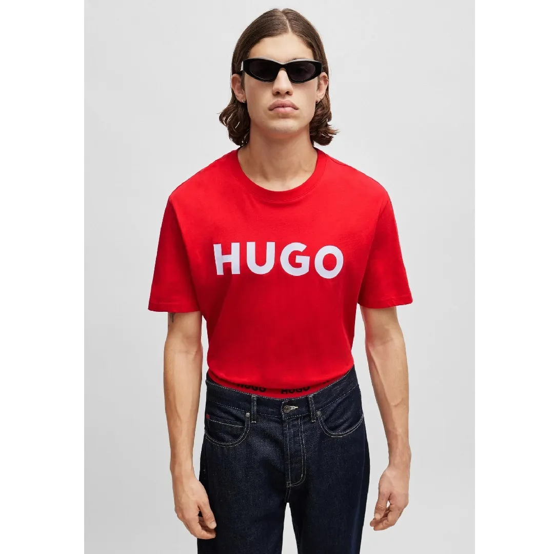 Hugo Boss  |Crew Neck Pullovers Street Style Plain Cotton Short Sleeves