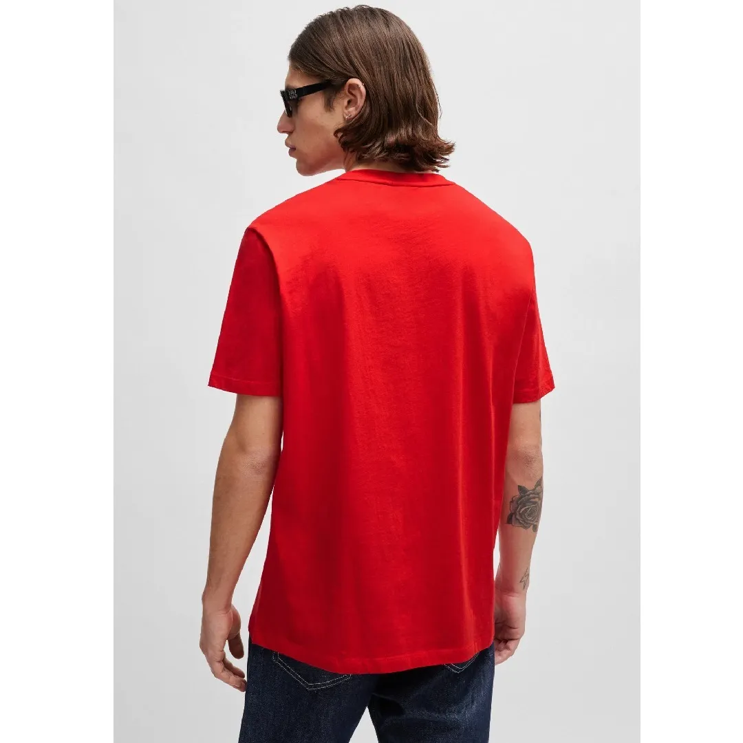 Hugo Boss  |Crew Neck Pullovers Street Style Plain Cotton Short Sleeves