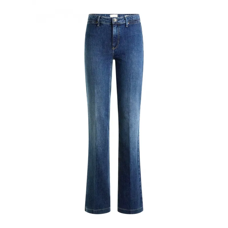 JEANS BOOT CUT IN DENIM STRETCH, BLU