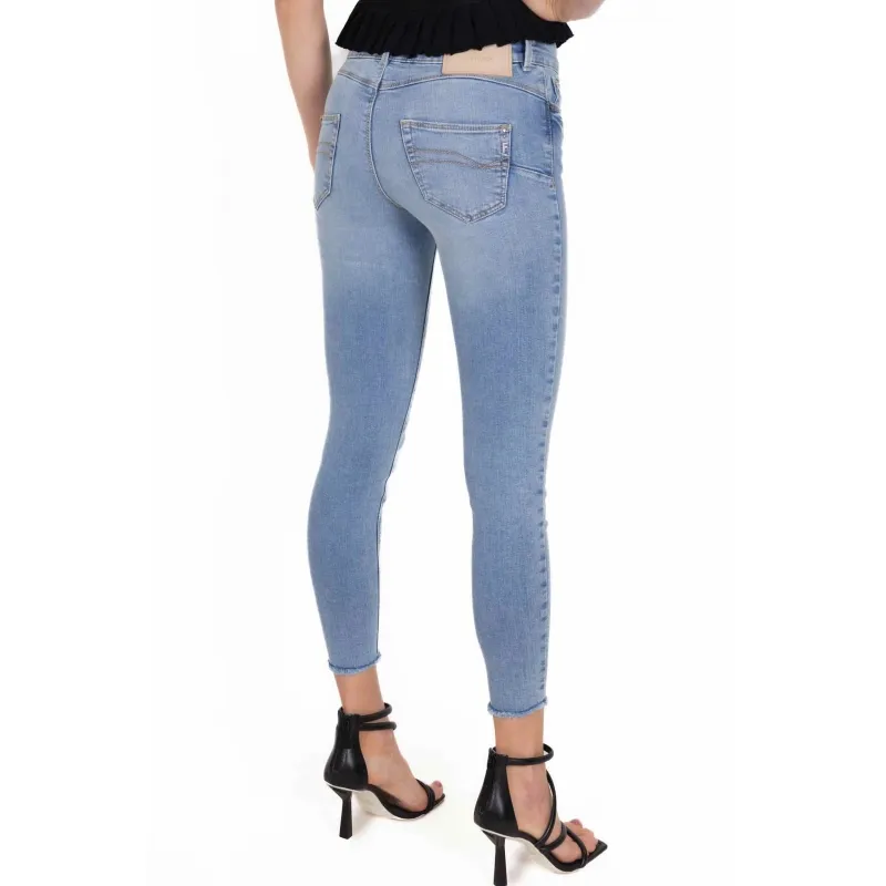 JEANS SKINNY IN DENIM, AZZURRO