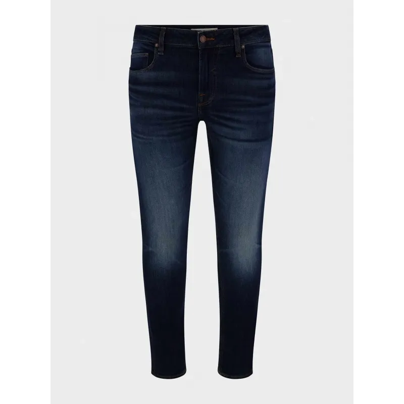 JEANS SKINNY IN TELA DENIM LAVAGGIO SCURO, BLU