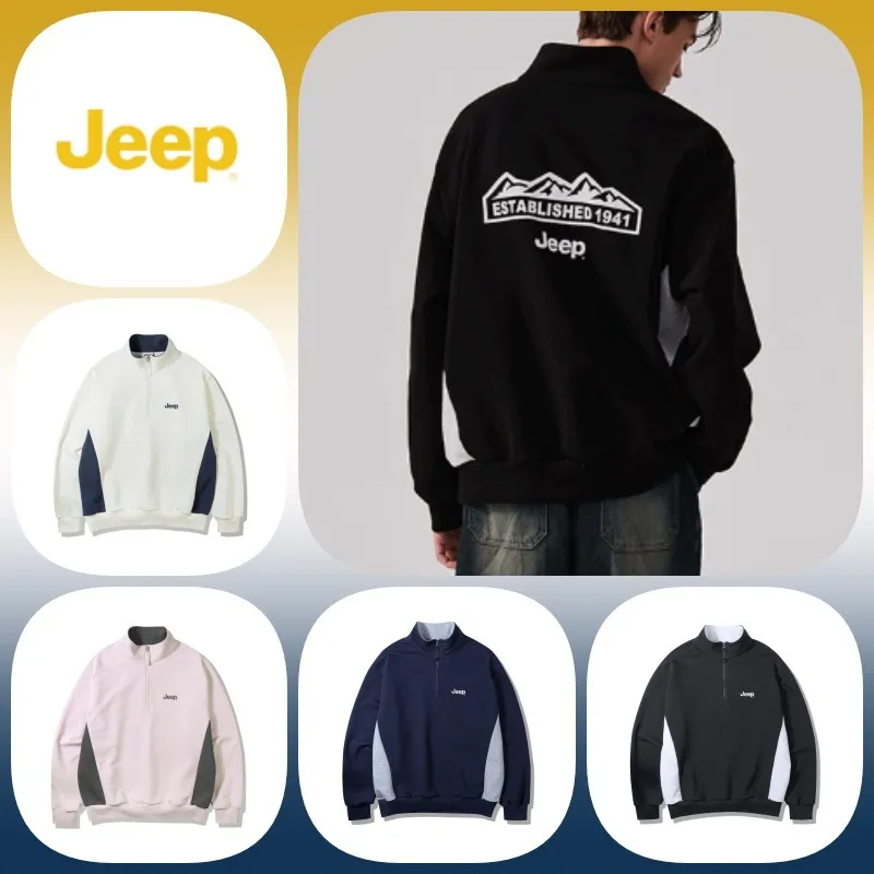 JEEP  |Unisex Long Sleeves Logo Sweatshirts