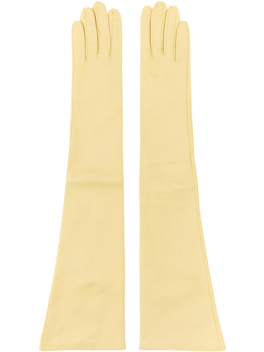 JIL SANDER    LONG LEATHER GLOVES