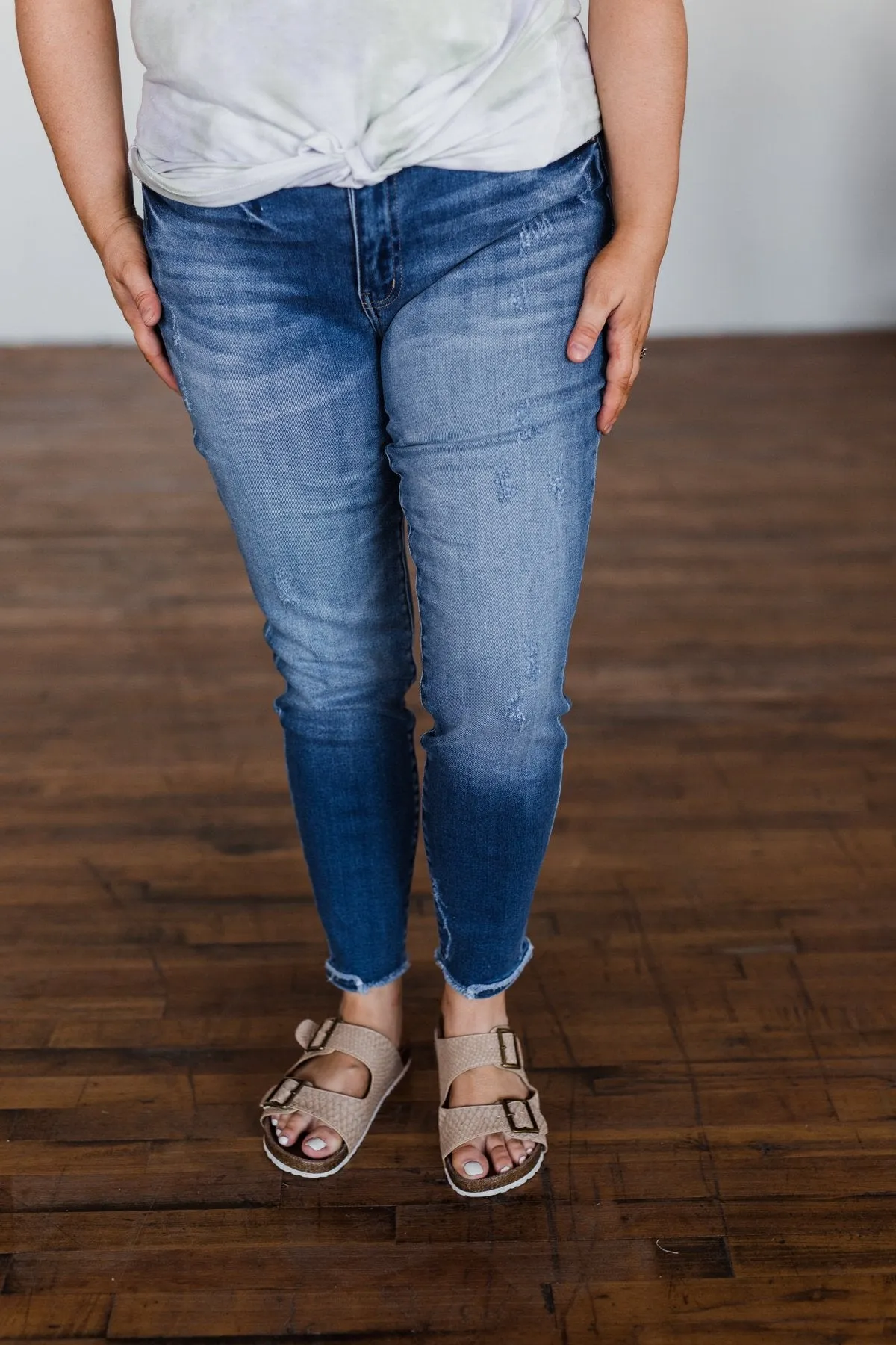 KanCan Raw Hem Jeans- Jerri Wash