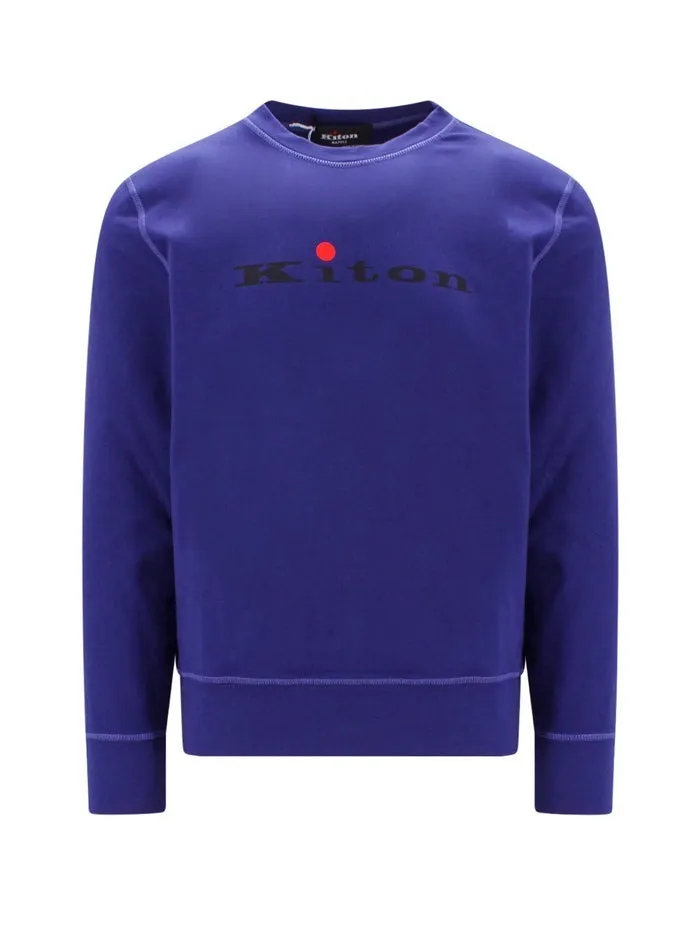 Kiton  |Long Sleeves Cotton Logo Sweatshirts