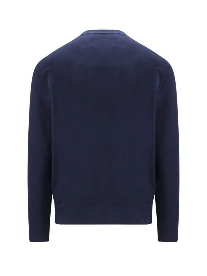 Kiton  |Long Sleeves Cotton Logo Sweatshirts