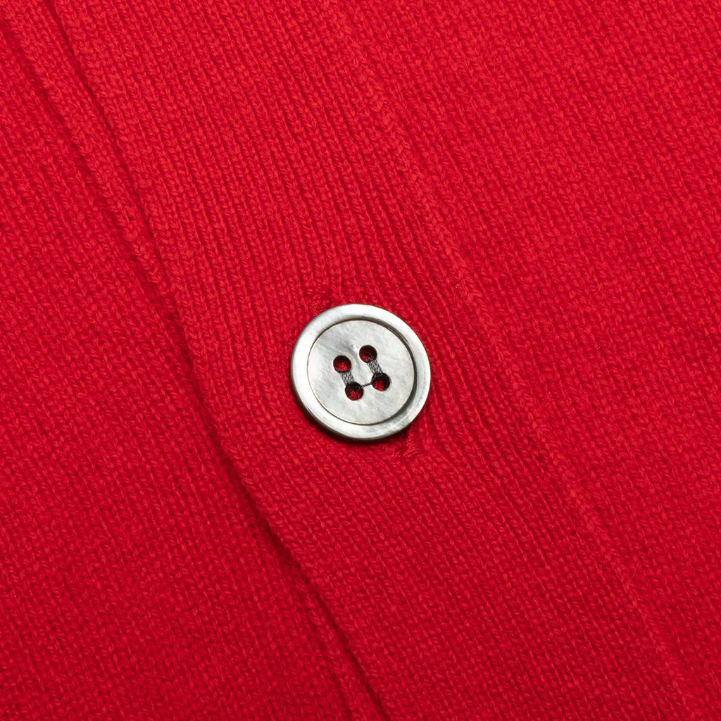 Knit Cardigan Red Heart - Red