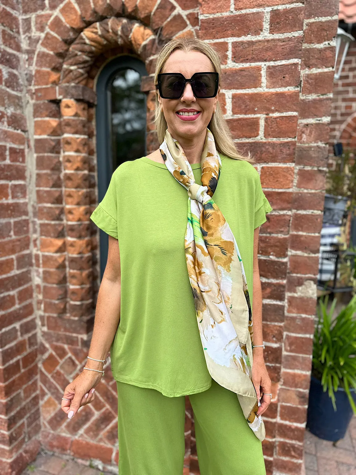 Lime Round Neck Top Tammy