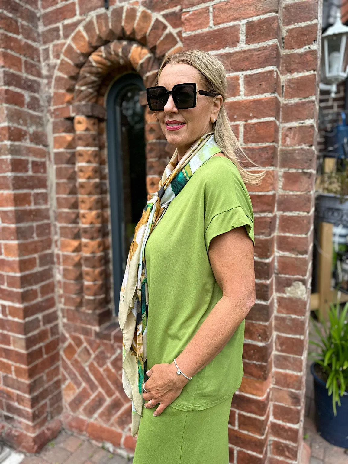 Lime Round Neck Top Tammy