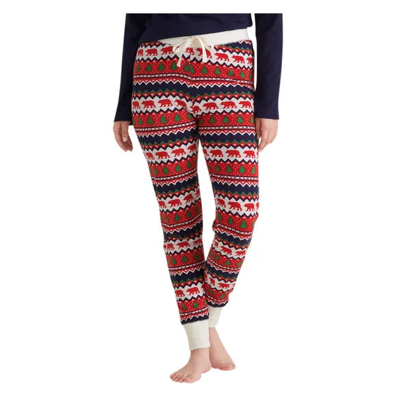 Little Blue House Fair Isle Bear Women's Sleep Leggings