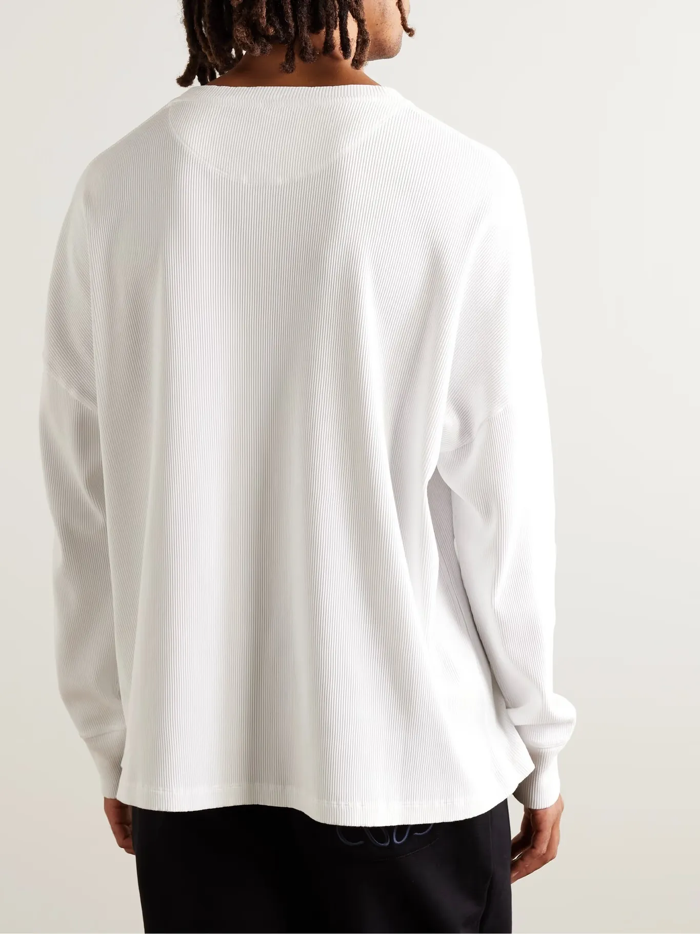 LOEWE  |Crew Neck Pullovers Unisex Long Sleeves Plain Cotton