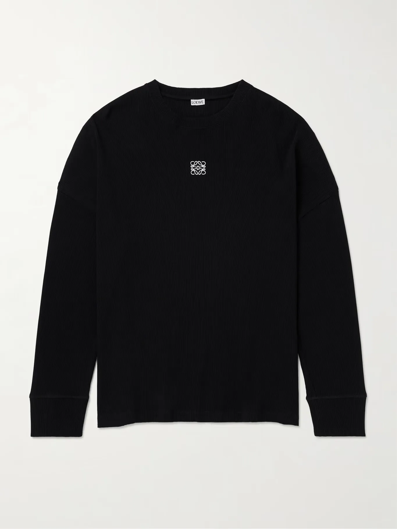 LOEWE  |Crew Neck Pullovers Unisex Long Sleeves Plain Cotton