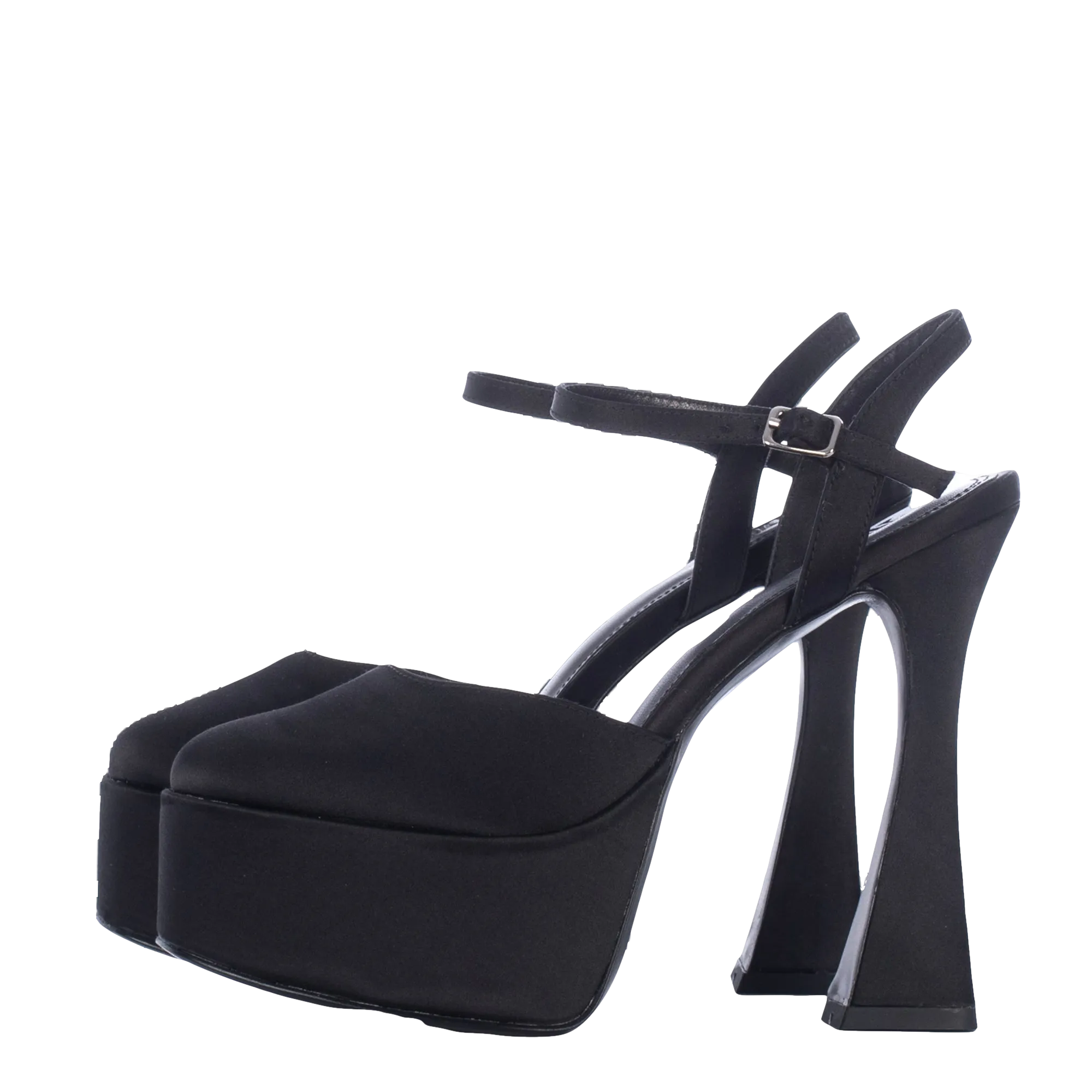 LOU LOU BLACK PLATFORM SANDALS