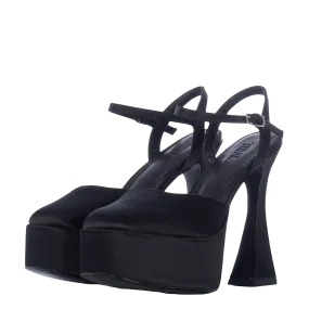 LOU LOU BLACK PLATFORM SANDALS