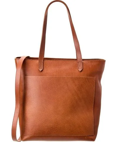 Madewell The Zip-Top Medium Transport Leather Tote