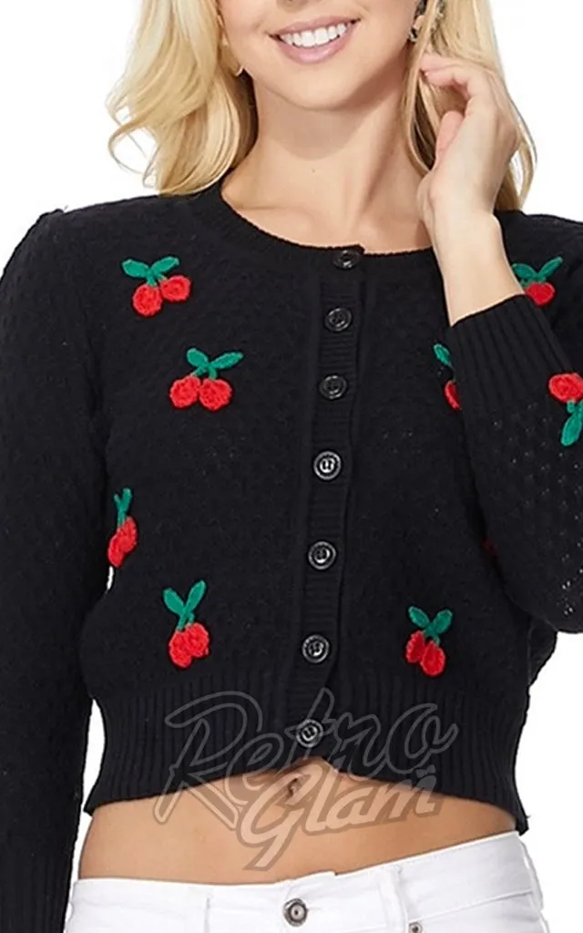 Mak Cherry Cardigan in Black