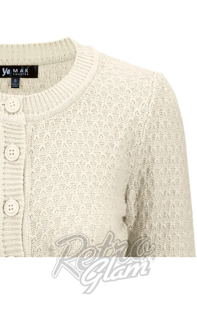 Mak Textured Cardigan in Oatmeal