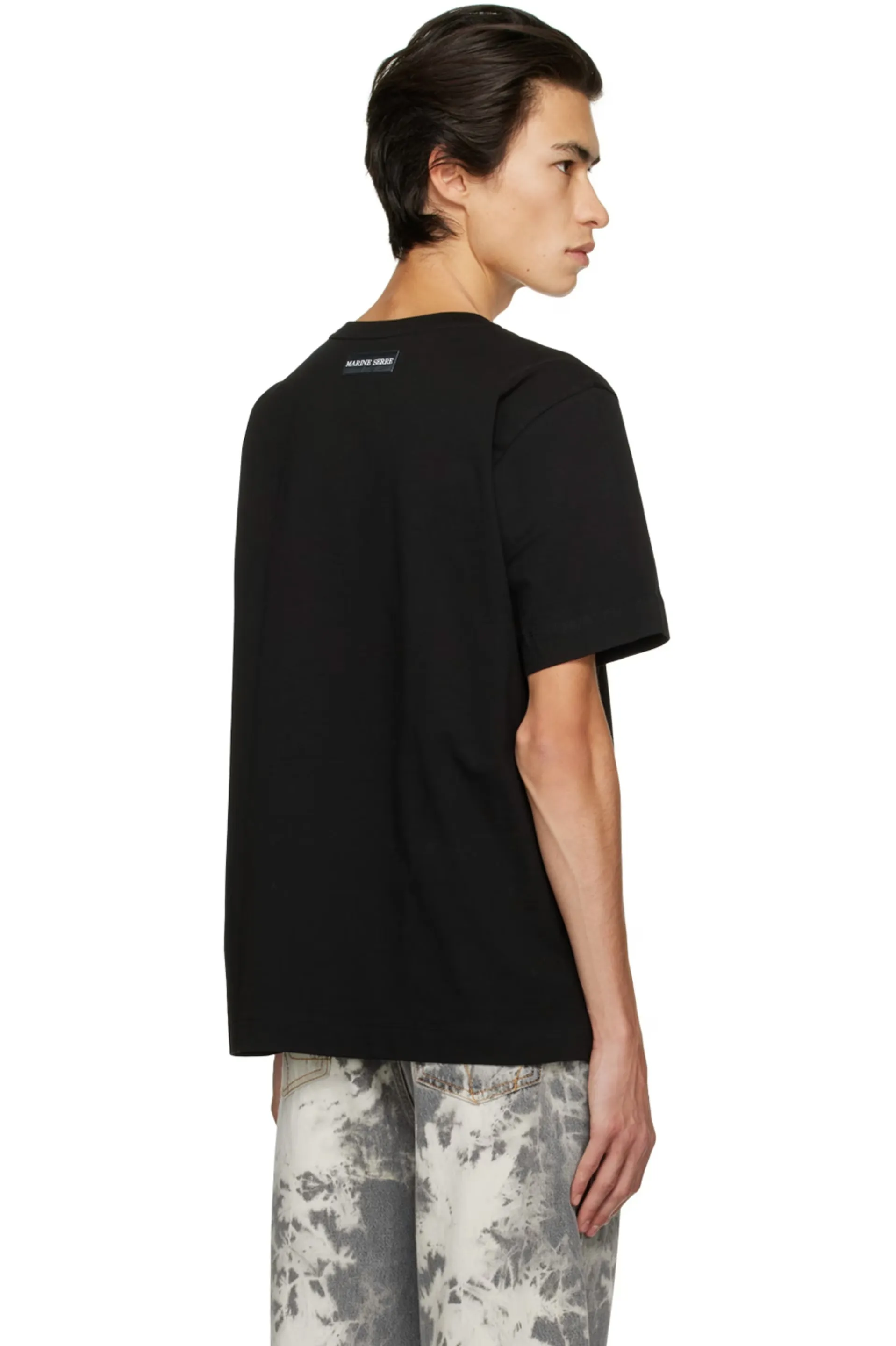 MARINE SERRE  |Crew Neck Pullovers Street Style Cotton Short Sleeves Logo