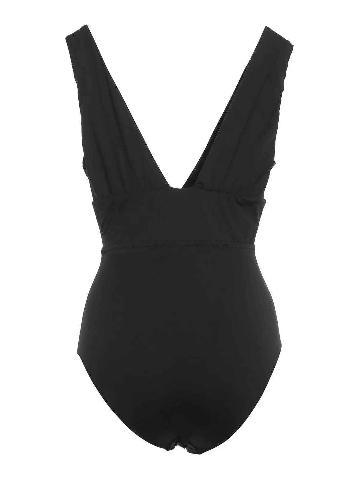 Max Mara Logo Printed V-Neck Swimsuit