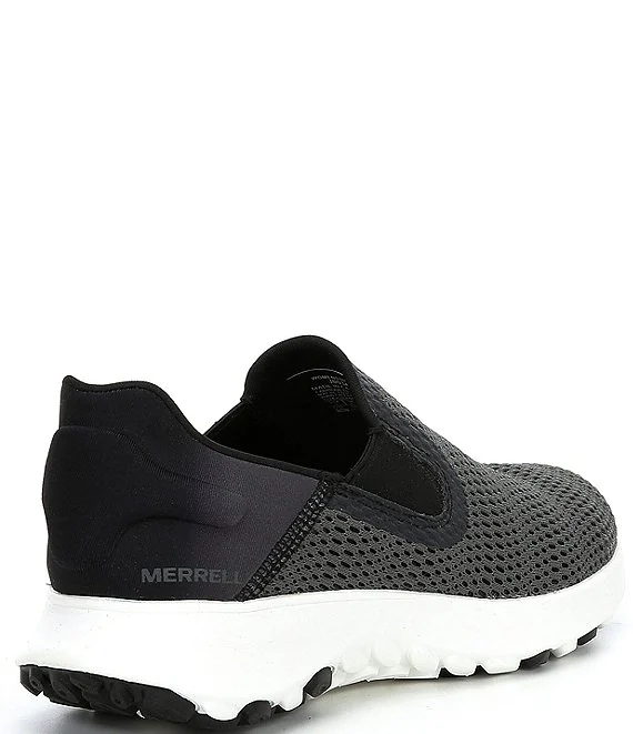 Merrell Womens Cloud Moc Vent Slip On Sneaker- Black Mesh