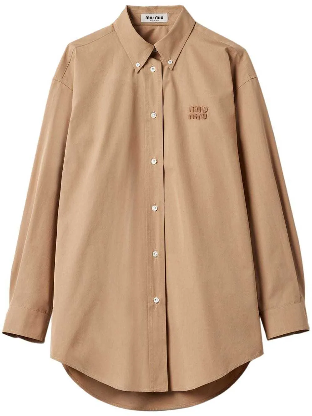 MiuMiu  |Long Sleeves Logo Shirts & Blouses