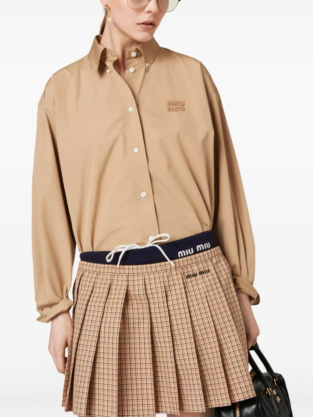 MiuMiu  |Long Sleeves Logo Shirts & Blouses