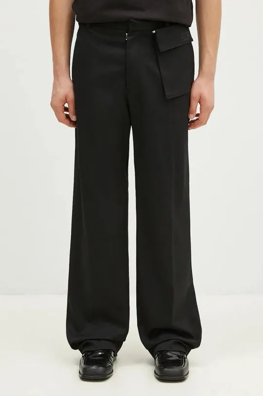 MM6 Maison Margiela wool blend trousers black color SH0KA0006