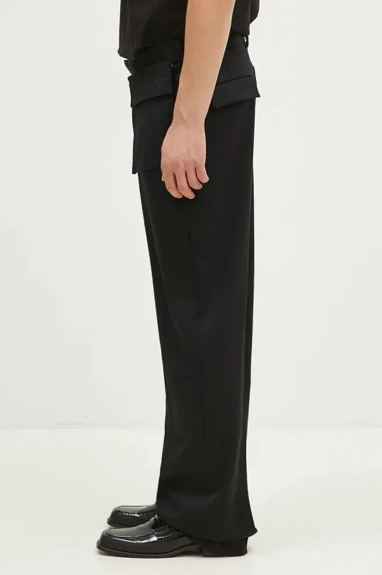 MM6 Maison Margiela wool blend trousers black color SH0KA0006