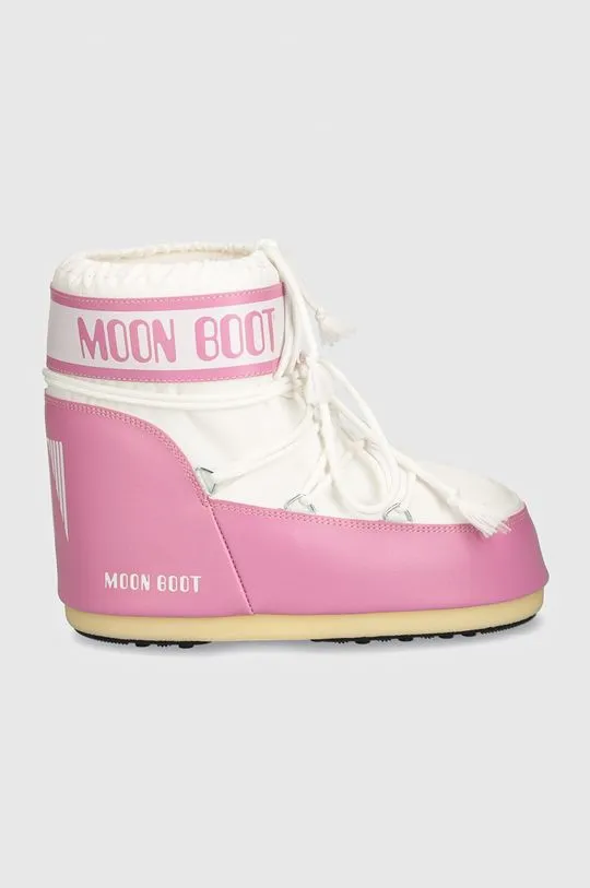 Moon Boot snow boots MB ICON LOW NYLON pink color 80D1409340 JB05