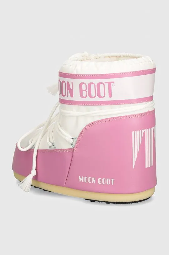 Moon Boot snow boots MB ICON LOW NYLON pink color 80D1409340 JB05