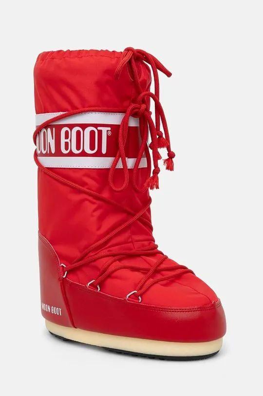 Moon Boot snow boots MB ICON NYLON red color 80D1400440 D001