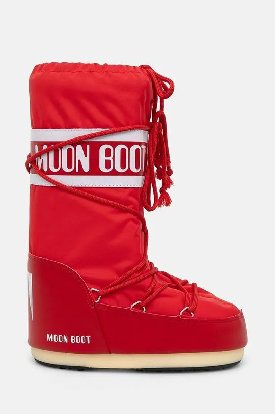 Moon Boot snow boots MB ICON NYLON red color 80D1400440 D001