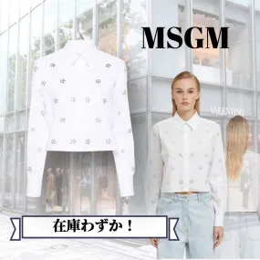 MSGM  |Long Sleeves Cotton Shirts & Blouses