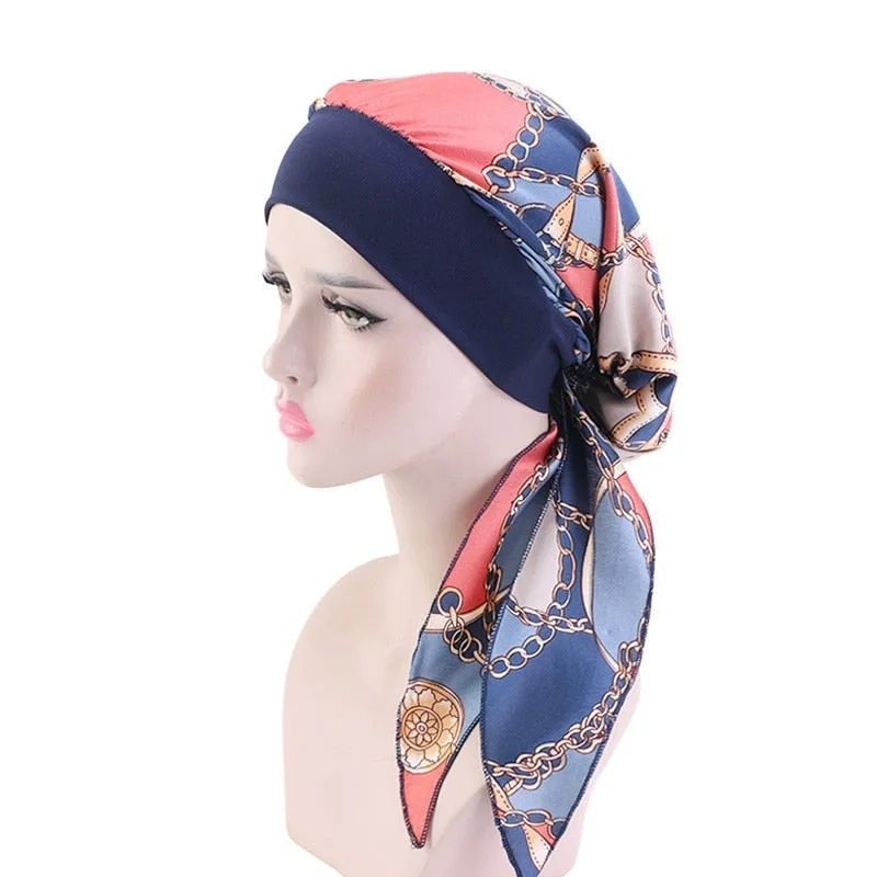 Muslim head scarf turban bonnet ready to wear