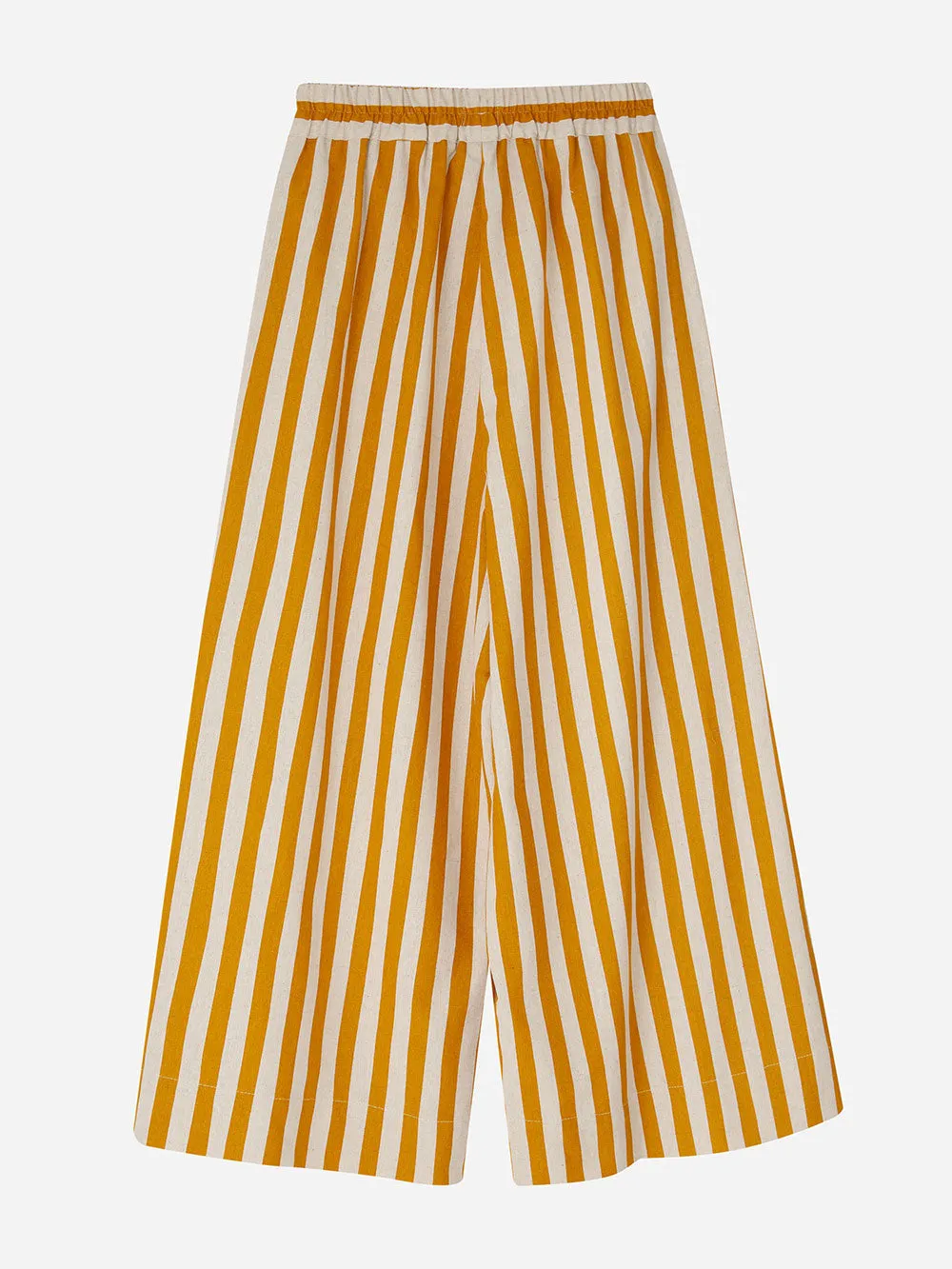 Mustard Yellow Stripe Wide Leg Trousers