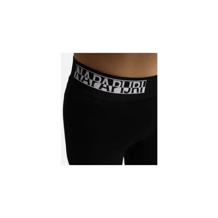 Napapijri NA4GD3 Box Leggings Corti Donna in Cotone Nero