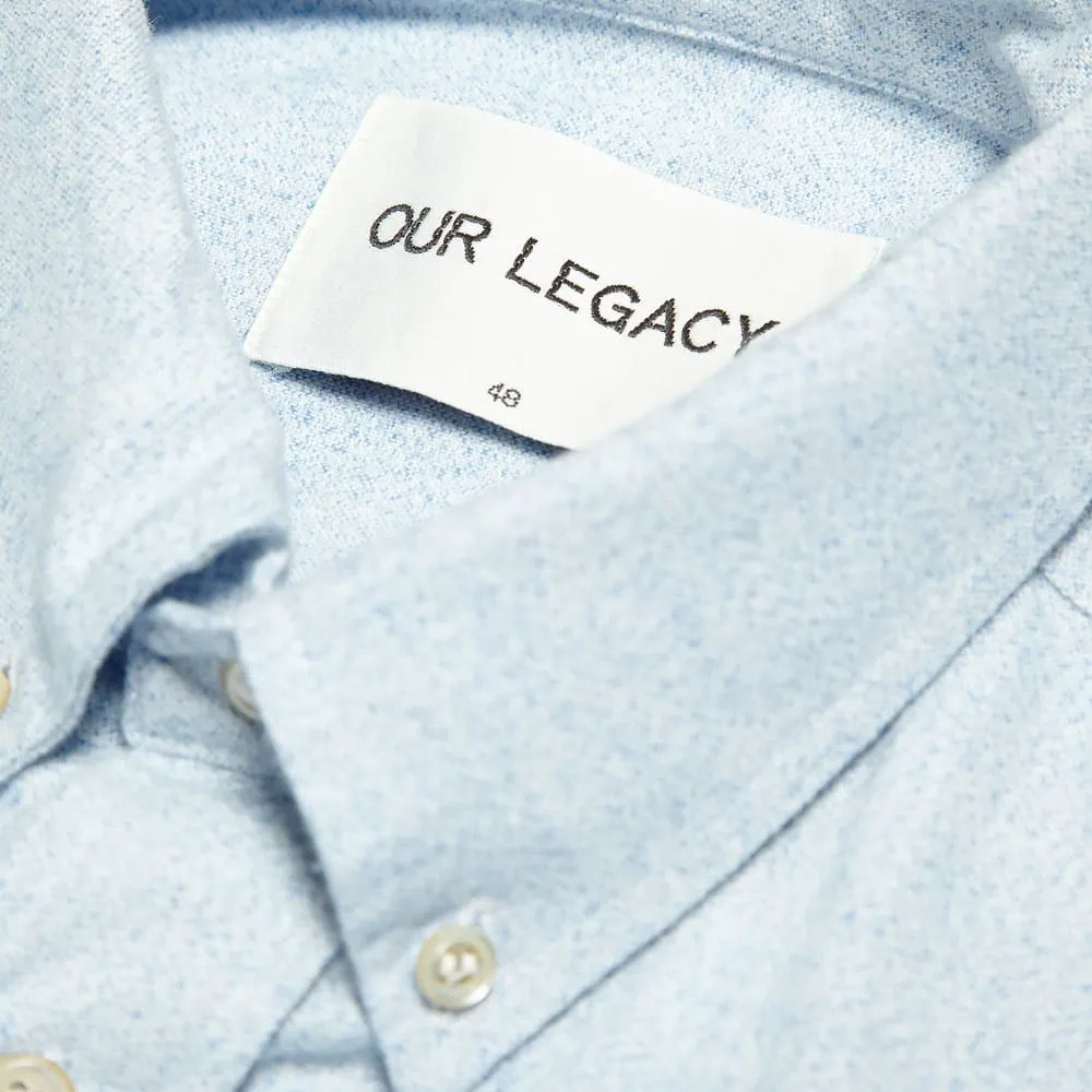 Our Legacy 1940s Button Down ShirtTela Melange Blue