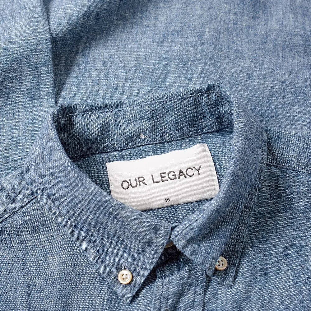 Our Legacy Everyman 1940s Button Down ShirtBlue Chambray