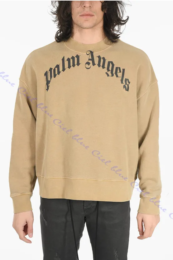 Palm Angels  |Crew Neck Pullovers Street Style Long Sleeves Plain Cotton