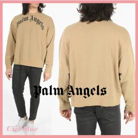 Palm Angels  |Crew Neck Pullovers Street Style Long Sleeves Plain Cotton