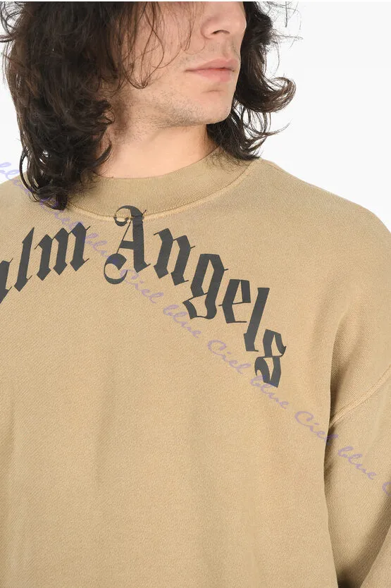 Palm Angels  |Crew Neck Pullovers Street Style Long Sleeves Plain Cotton