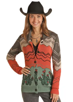 Panhandle Slim Womens Cactus Cardigan