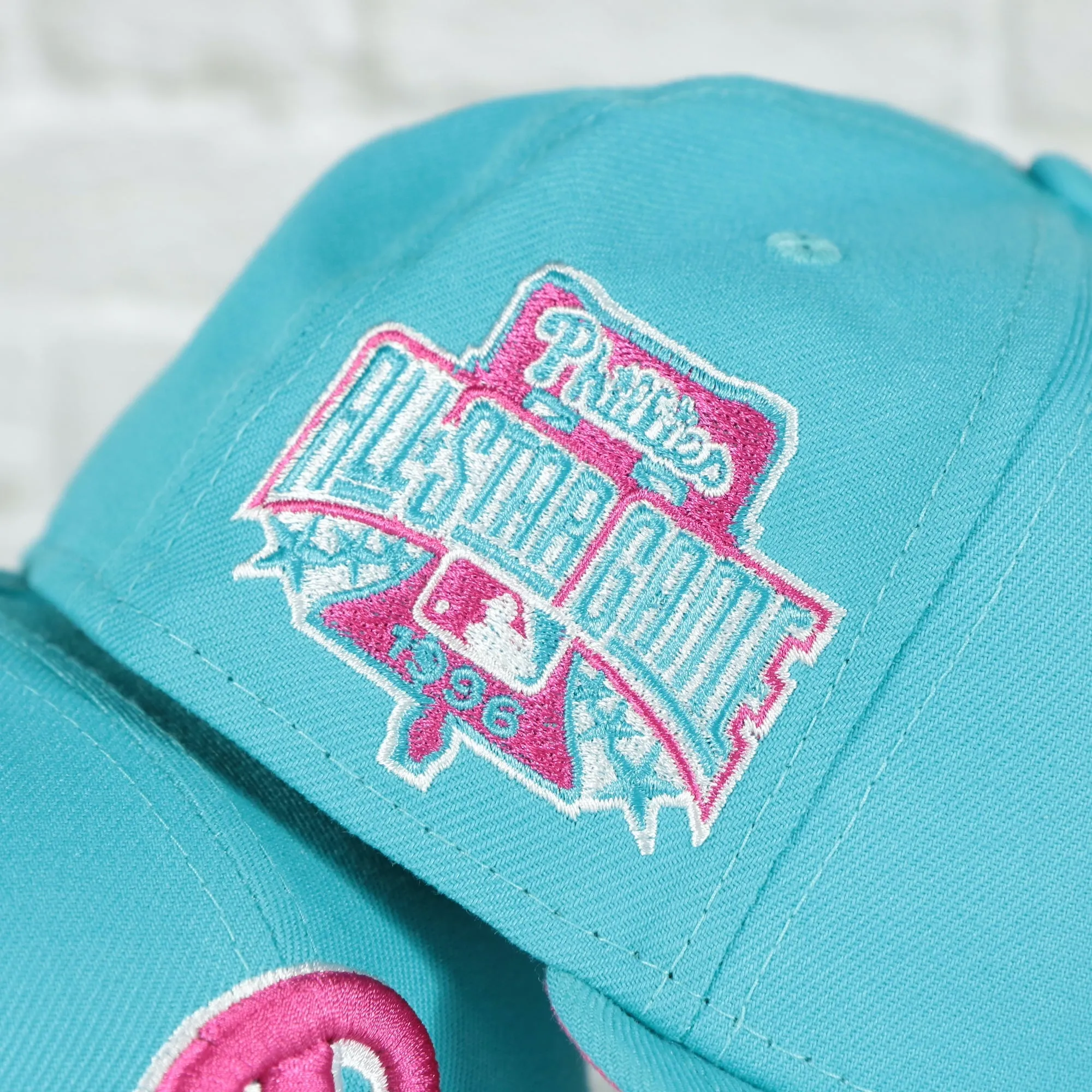 Philadelphia Phillies 1996 All Star Game Magenta Bottom 59FIFTY Fitted Cap | Vice Blue Pack