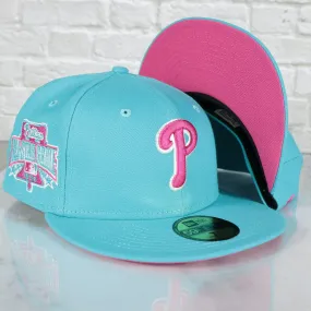 Philadelphia Phillies 1996 All Star Game Magenta Bottom 59FIFTY Fitted Cap | Vice Blue Pack