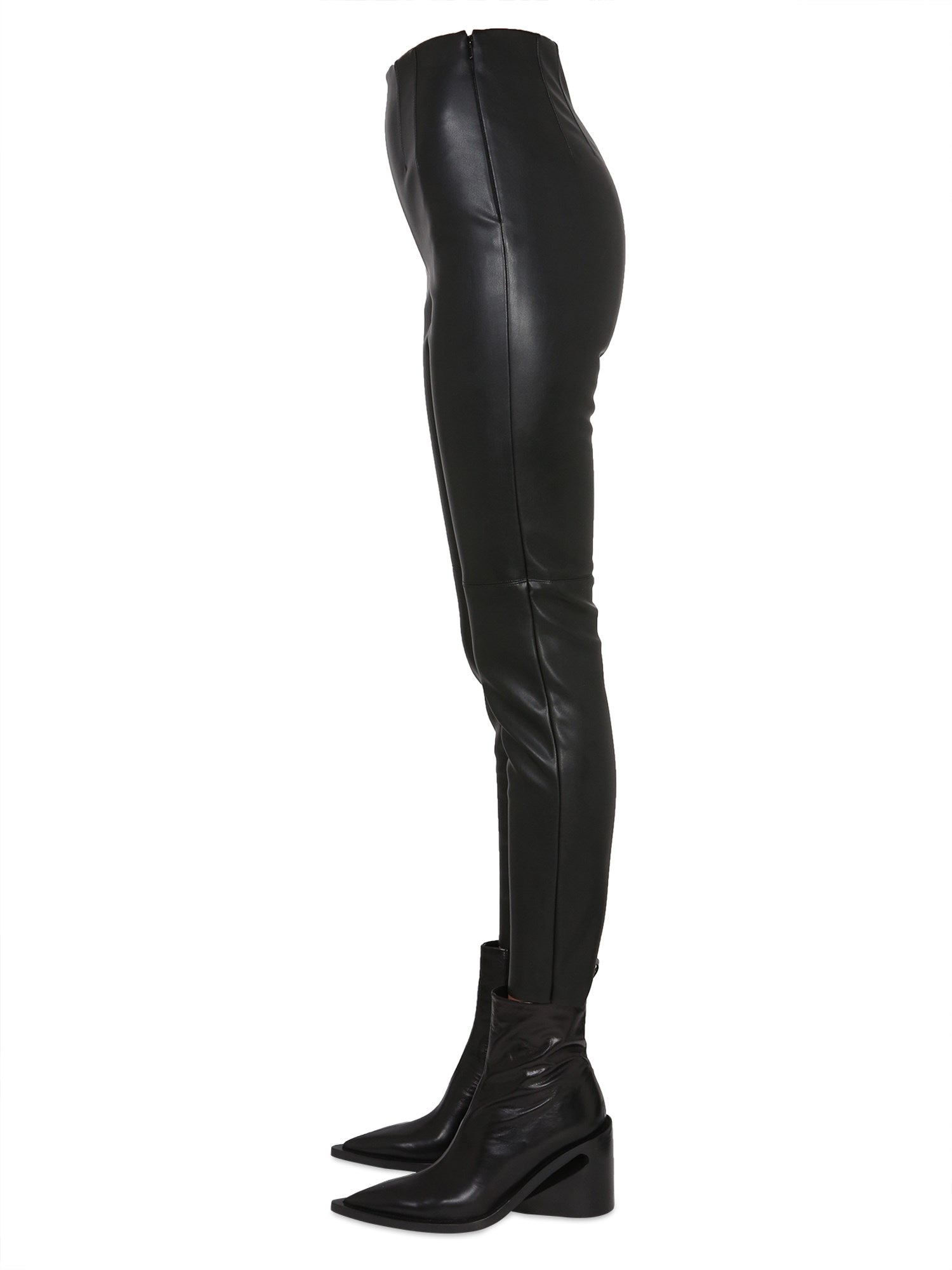 PHILOSOPHY DI LORENZO SERAFINI    FAUX LEATHER LEGGINGS WITH STITCHING