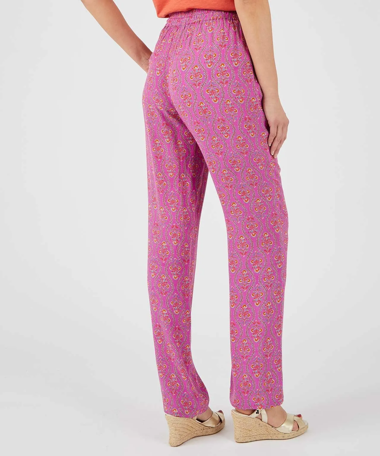 Print Crinkle Trousers