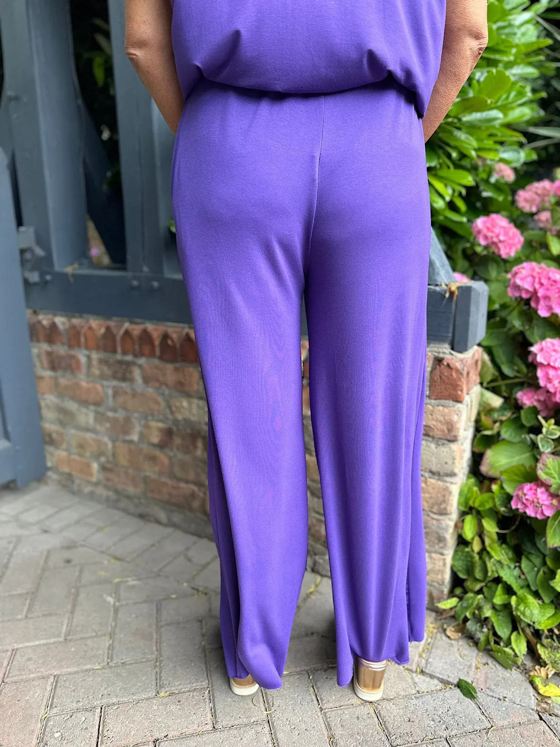 Purple Wide Leg Relaxed Trousers Tammy